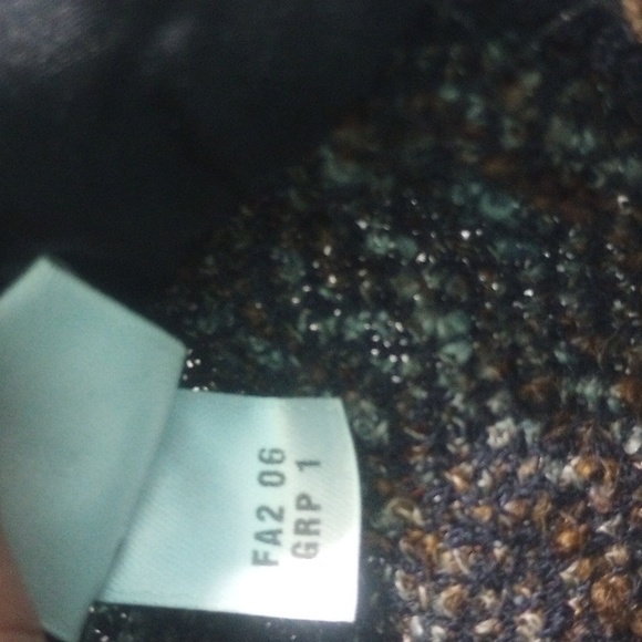 ST JOHN Collection Boucle Tweed Leather Trim Double- Breasted Blazer Jacket - Picture 14 of 16